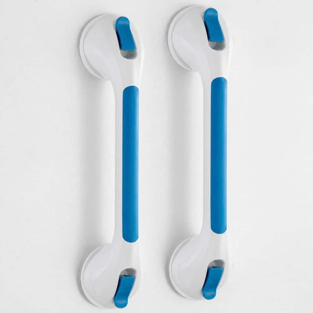 16.8 in Concealed Screw Shower Grab Bar 2 Pack Plastic Blue for Bathroom Safety price history on PriceWatchPro