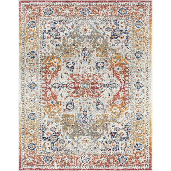 Chelsea Multi 9 ft. x 12 ft. Oriental Indoor Area Rug