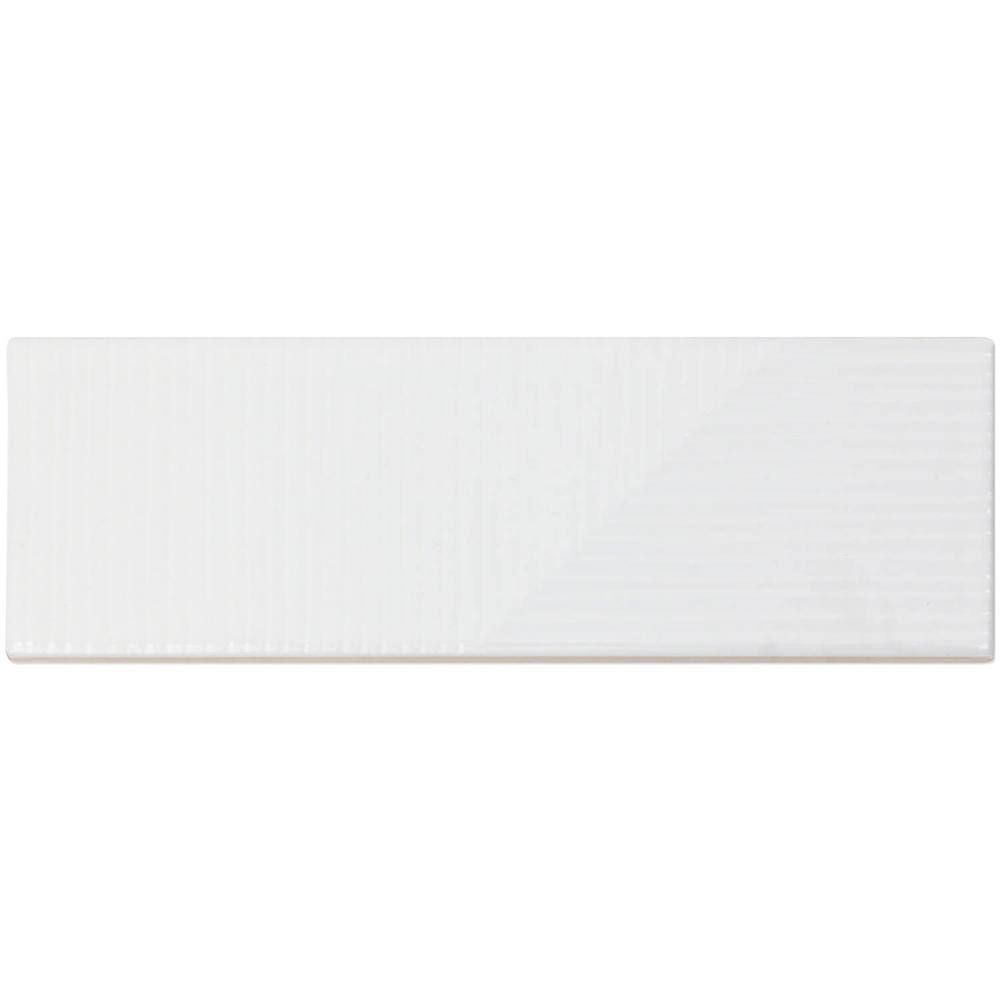 Archer White 2" x 8" Polished Ceramic Subway Wall Tile