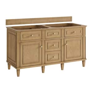 Lorelai 59.88 in. W x 23.5 in. D x 32.88 in. H Bath Vanity Cabinet without Top in Light Natural Oak