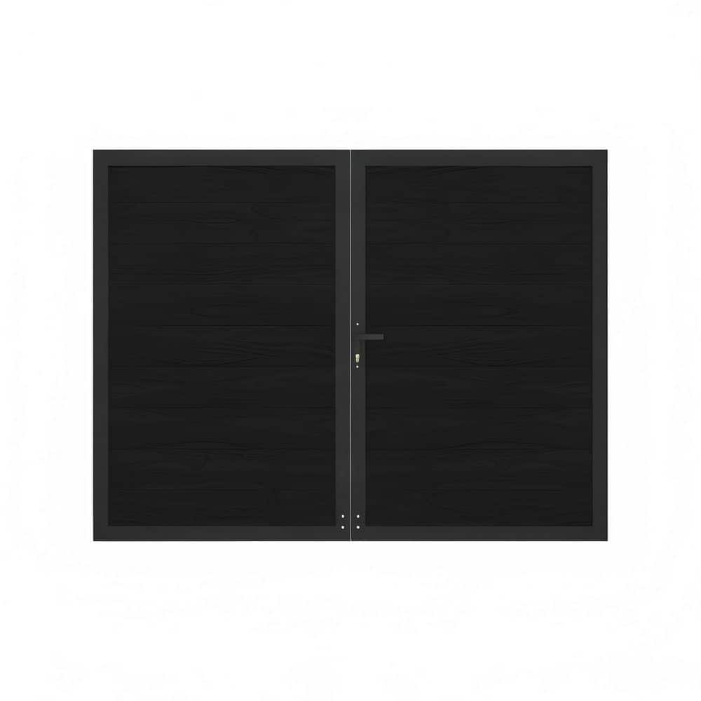 Durable 10 ft. W x 6 ft. H Black Composite Privacy Fence Gate (No Posts Included) price history on PriceWatchPro