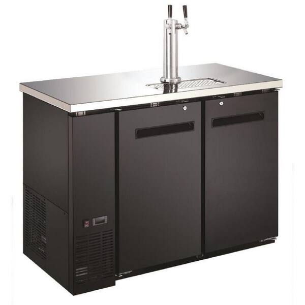 Cooler Depot Dual Tap Two 1/2 Barrel Keg Dispenser kegerator with