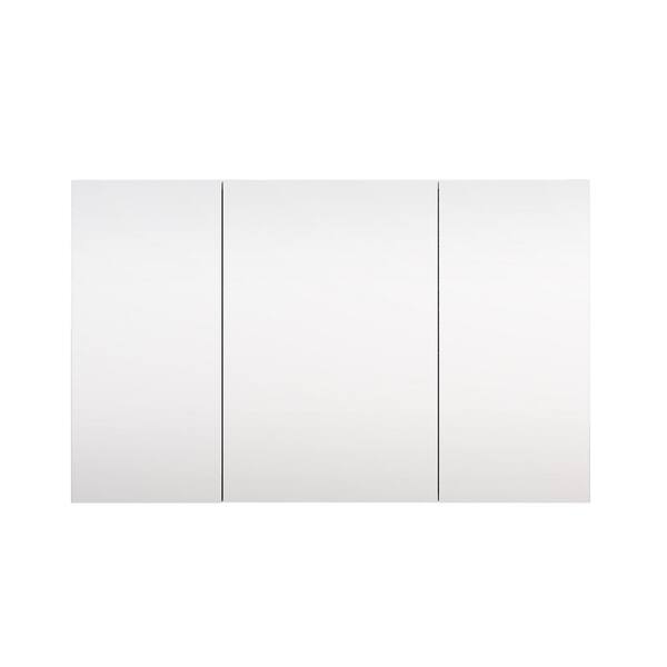 48 in. W x 30 in. H Rectangular Medicine Cabinet with Mirror in Silver with Adjustable Shelves, Soft-Close