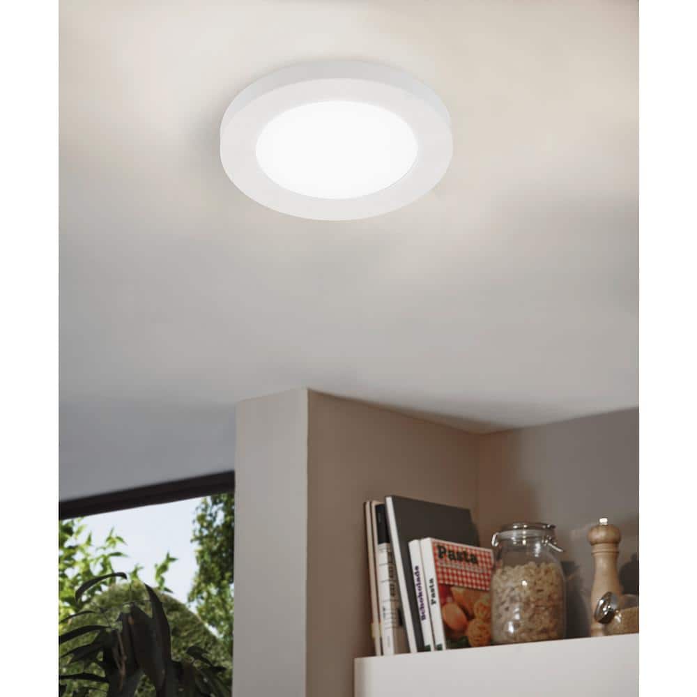 White Glass LED Flush Mount Ceiling Light