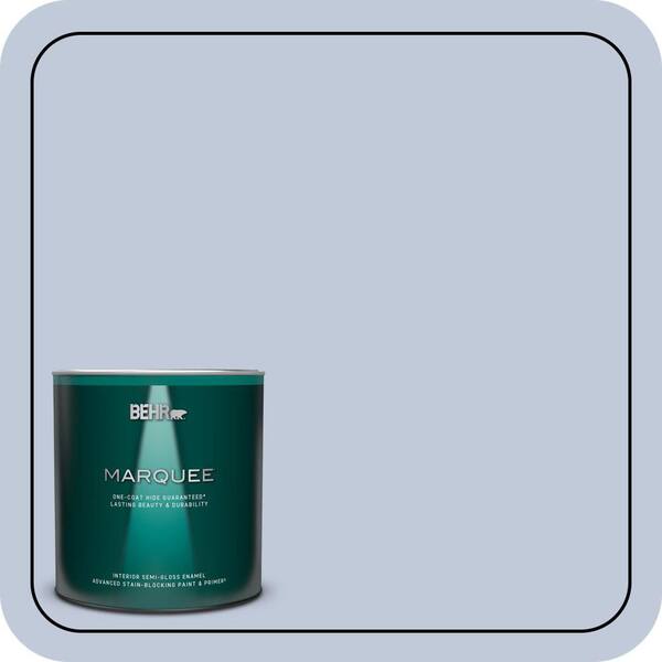 BEHR MARQUEE 1 qt. #600E-3 Icy Brook Semi-Gloss Enamel Interior Paint & Primer