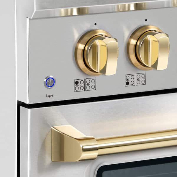 Hallman BOLD 48 in. 8 Burner Freestanding Double Oven Dual Fuel