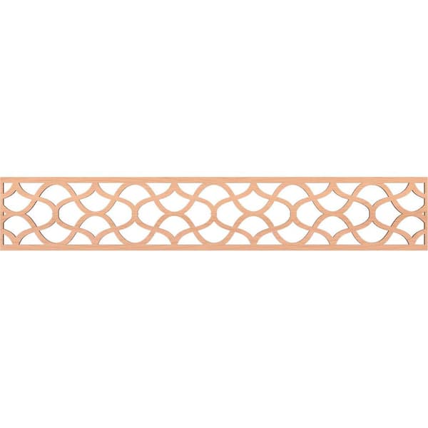 Ekena Millwork Resort Fretwork 0.375 in. D x 46.625 in. W x 8 in. L Alder Wood Panel Moulding