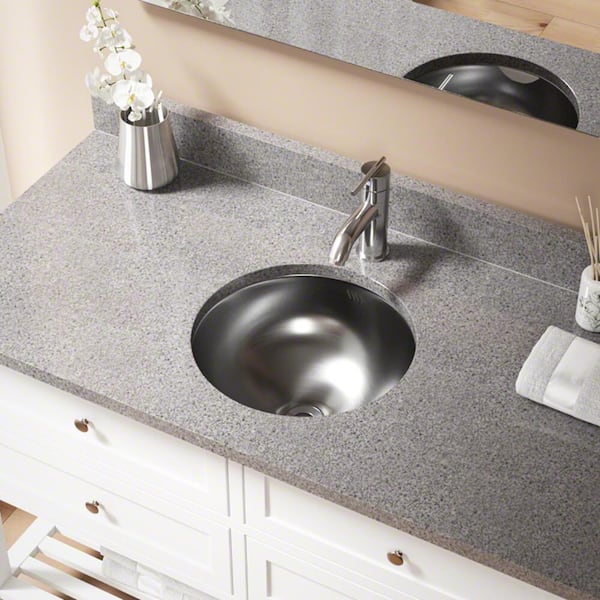 MR Direct Tri-Mount Bathroom Sink in Stainless Steel