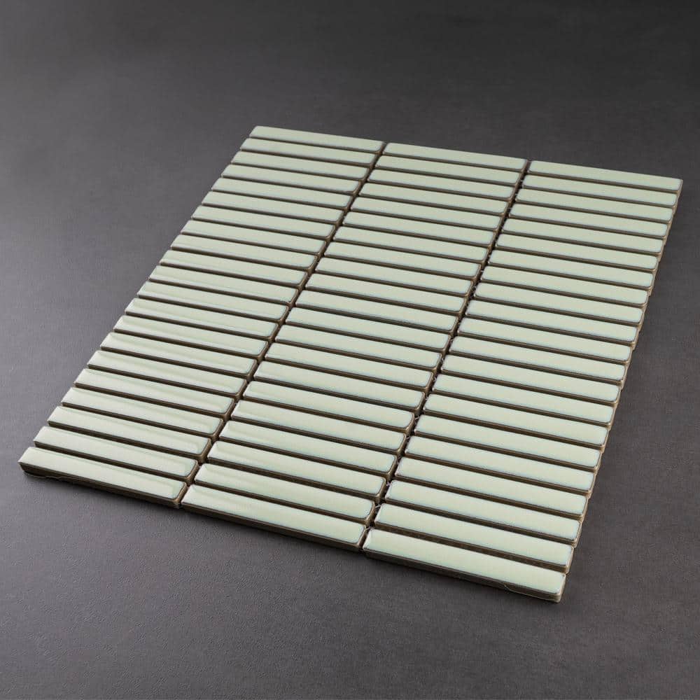 Reactive Jade Glossy Porcelain Mosaic Tile for Walls and Floors