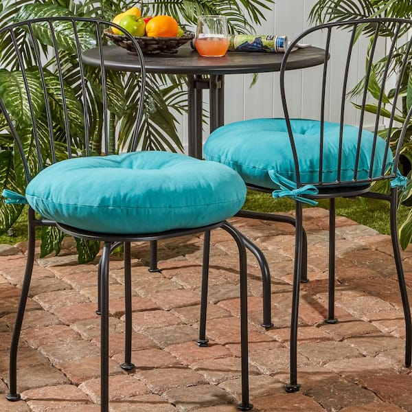 Greendale Home Fashions Round Indoor/Outdoor Dining Chair Cushion Set of 2