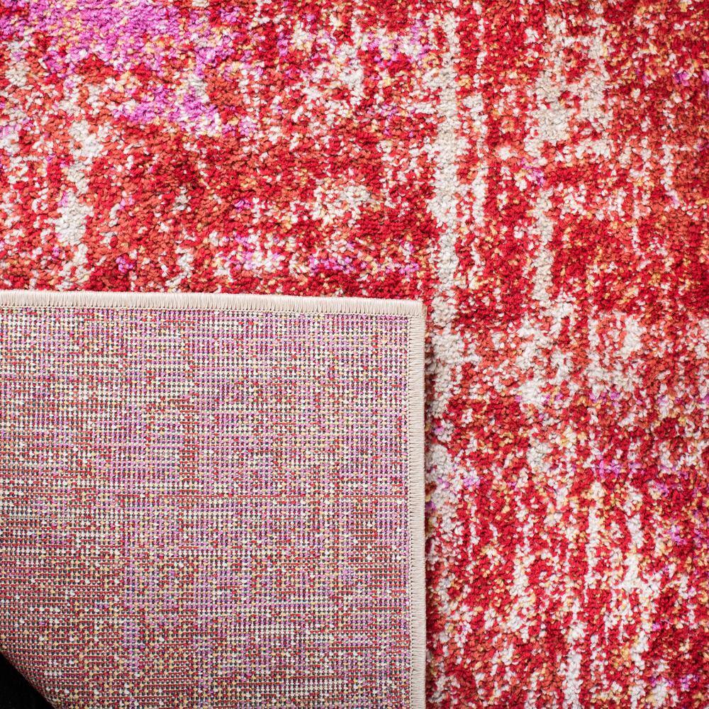 Reversible Red and Gold Synthetic 4' x 6' Area Rug