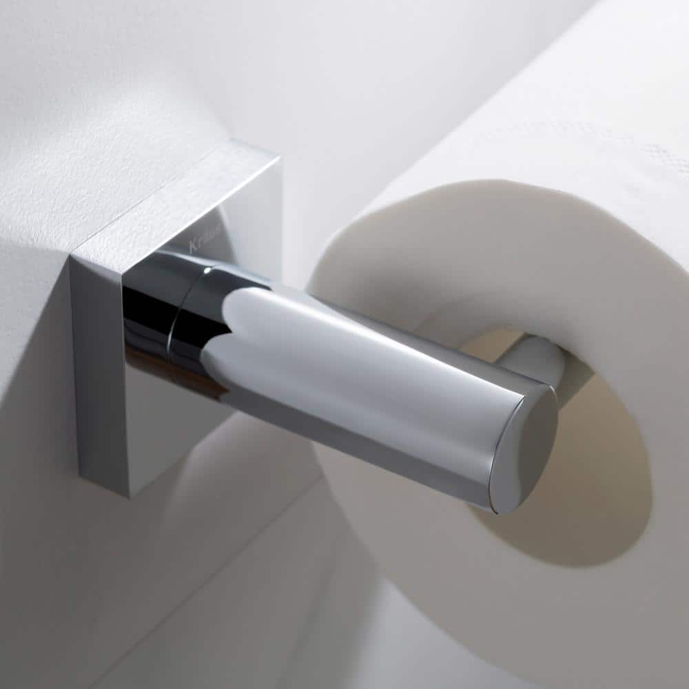 Ventus Chrome Finish Modern Wall Mount Toilet Paper Holder
