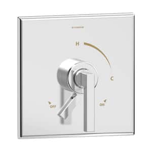 Duro 1-Handle Wall-Mounted Valve Trim Kit with Volume Control in Polished Chrome (Valve not Included)