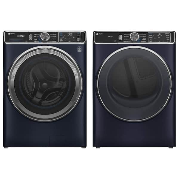 Profile 5.3 cu. ft. Smart Front Load Washer and 7.8 cu. ft. Dryer set in Sapphire Blue