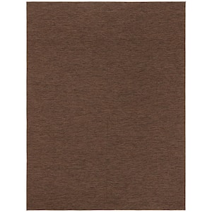 Practical Solutions Mocha 9 ft. x 12 ft. Diamond Contemporary Area Rug