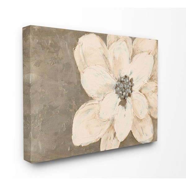 Stupell Industries 16 in. x 20 in. "Abstract Gold Silver Flower Collage Painting" by Lanie Loreth Canvas Wall Art