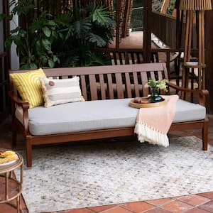 Wales Wood Outdoor Sofa Day Bed with Oyster Cushion