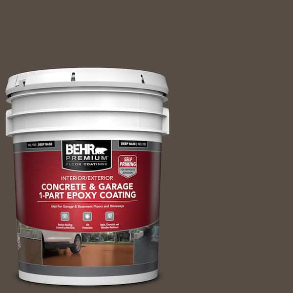 BEHR PREMIUM 5 gal. #SC-103 Coffee Self-Priming 1-Part Epoxy Concrete and Garage Interior/Exterior Floor Paint