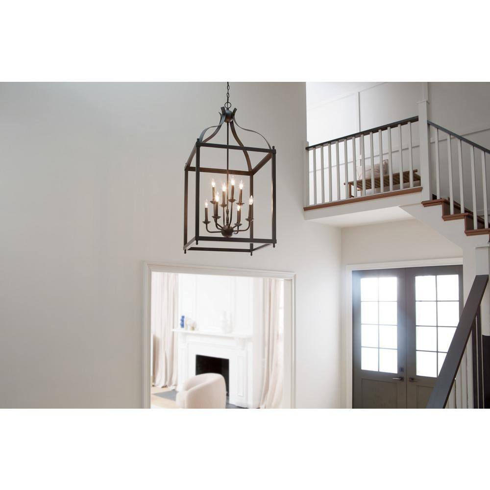 Larkin Olde Bronze 8-Light Traditional Globe Pendant Chandelier