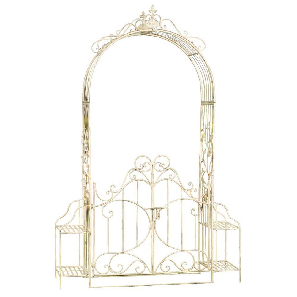 Zaer Ltd. International 97.63 in. x 64.2 in. Metal Garden Arbor