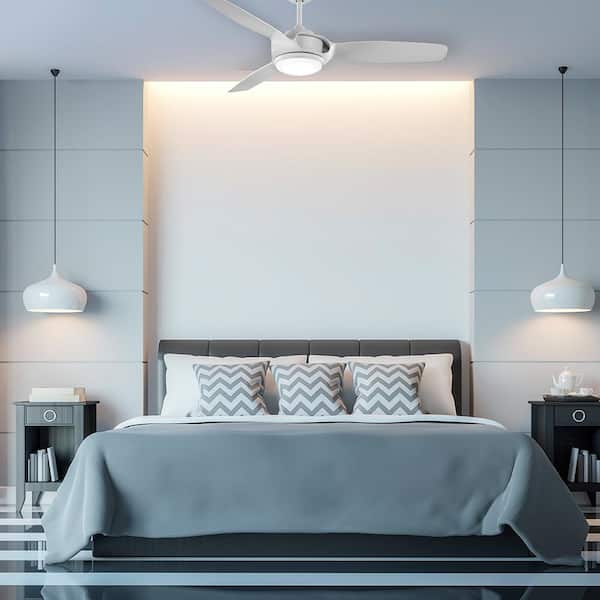 Sedgewood 60 in. White Color Changing Integrated LED Matte White Ceiling Fan with Light Kit and Remote Control