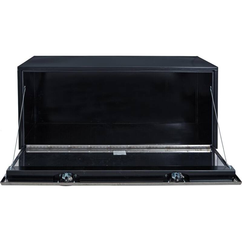 18 in. x 18 in. x 60 in. Gloss Black Steel Underbody Truck Tool Box with Stainless Steel Door