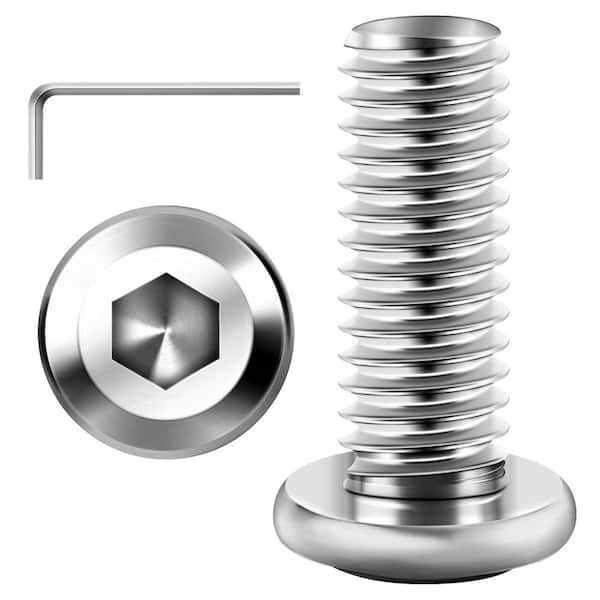 MYWISH M8 x 20 mm Silver Hex Button Head Socket Cap Screws (30