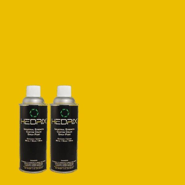 Hedrix 11 oz. Match of 390B-7 Lemon Lime Flat Custom Spray Paint (2-Pack)