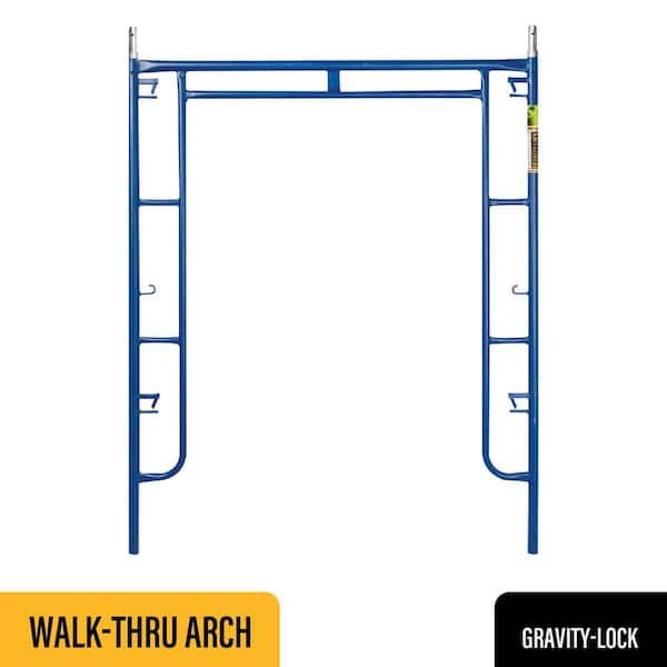 Saferstack 76 in. x 60 in. Blue Walk-Through Arch Scaffold Frame