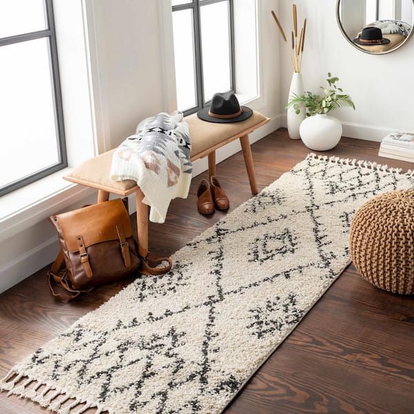 Emlenton 3 ft. X 7 ft. Charcoal, Peach Area Rug
