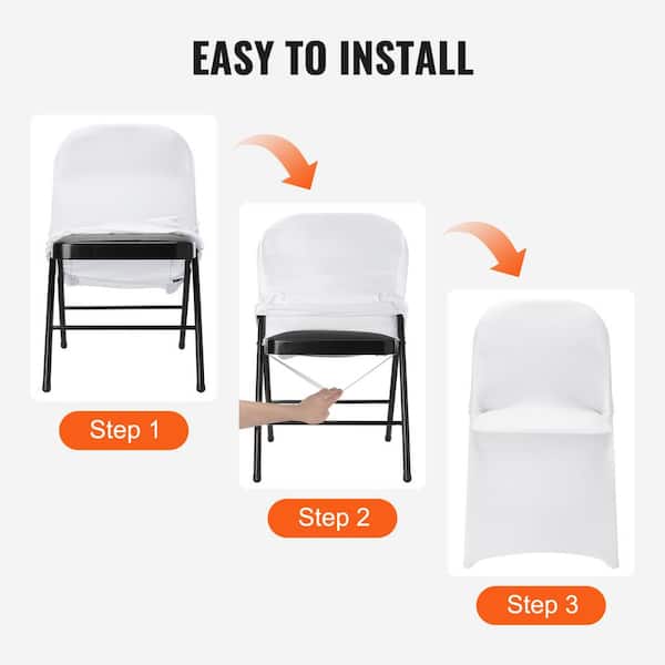 VEVOR White Stretch Spandex Chair Covers 30 PCS Folding Kitchen Chairs  Cover Universal Washable Slipcovers Protector ZYTBS162031CMKCHDV0 - The  Home Depot