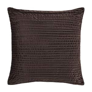 Toulhouse Straight Mink Polyester 20 in. Square Decorative Throw Pillow Cover 20 x 20 in.