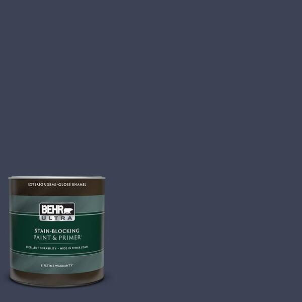 BEHR ULTRA 1 qt. #HDC-CL-26A Indigo Ink Semi-Gloss Enamel Exterior