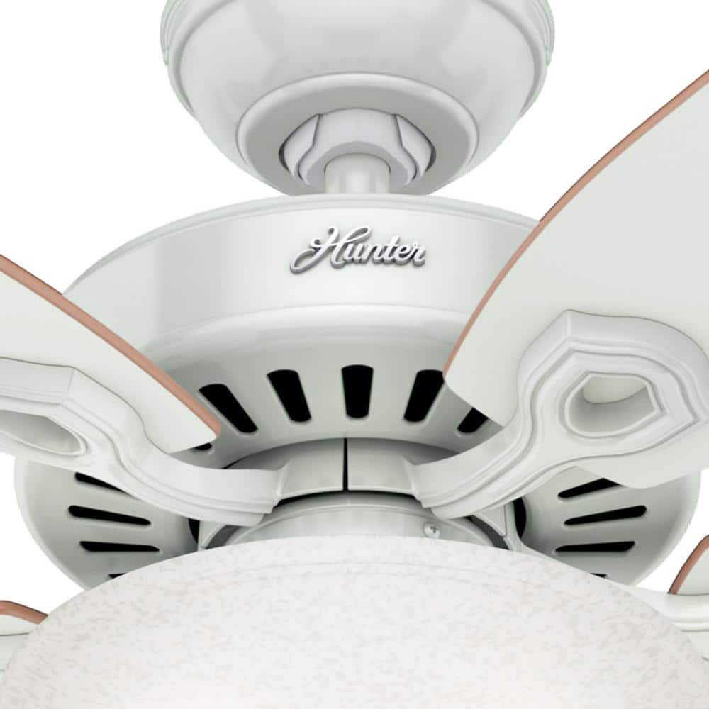 Snow White 52" Ceiling Fan with LED Light and Beech Blades