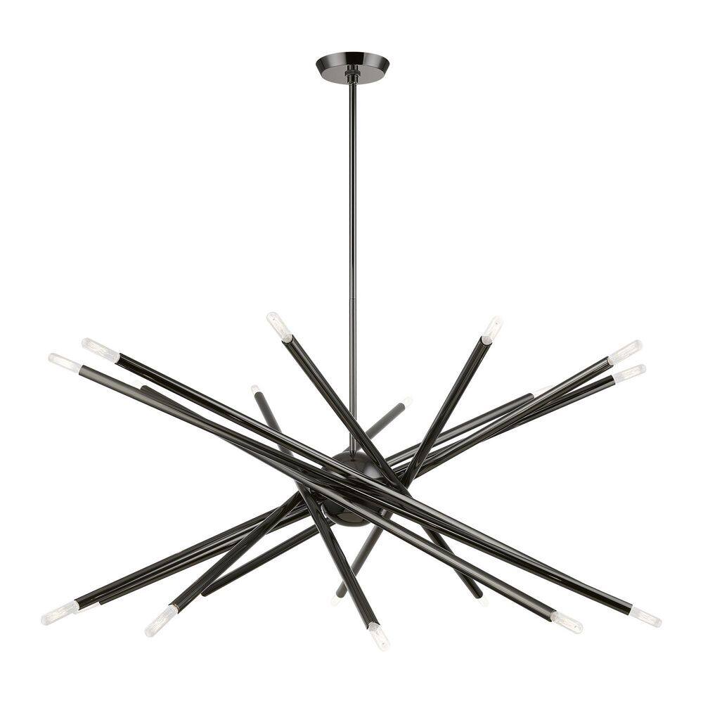 Black Chrome 20-Light Sputnik Chandelier