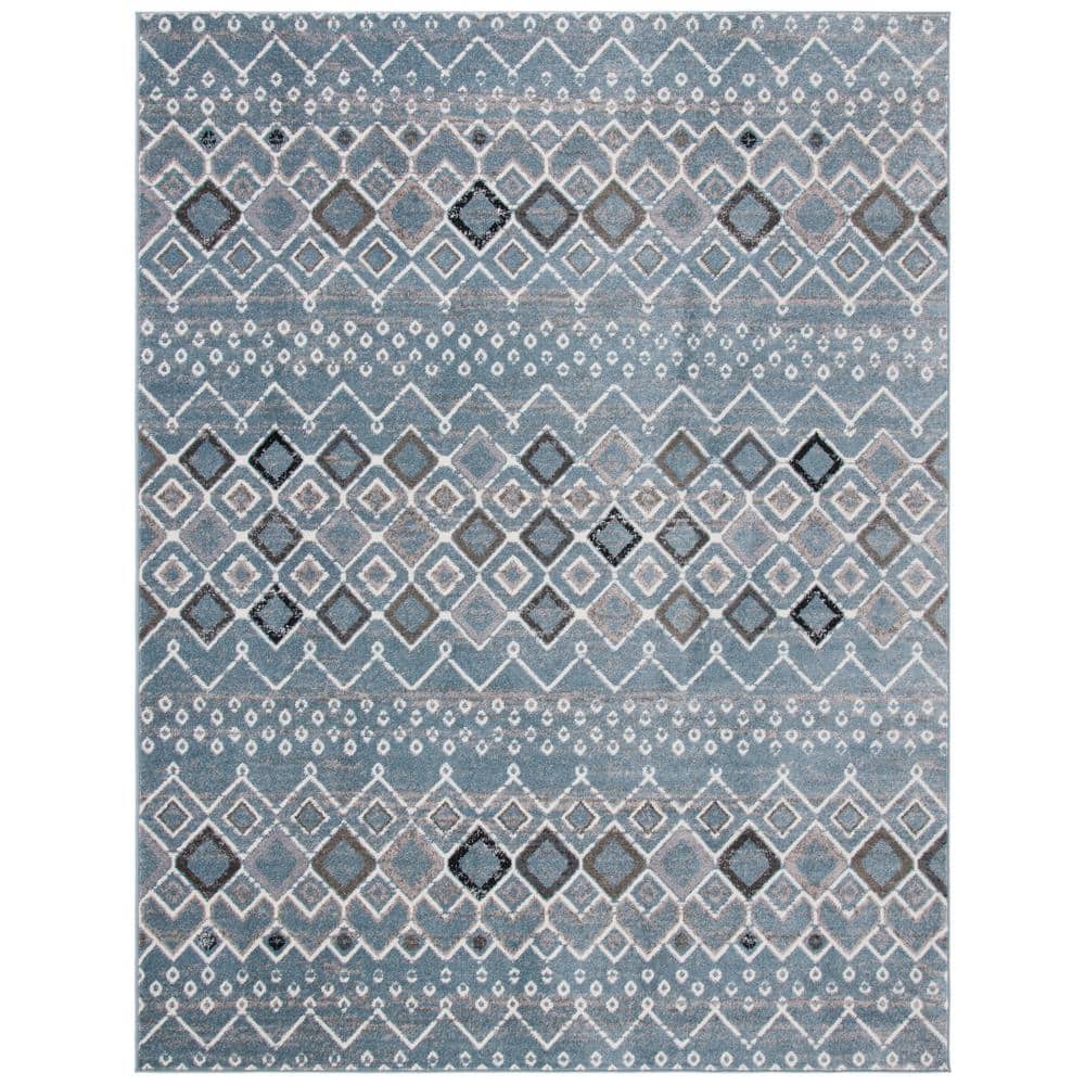 Amsterdam Blue/Ivory 7 ft. x 9 ft. Multi-Diamonds Chevron Area Rug price history on PriceWatchPro