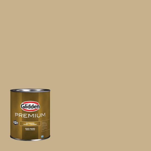 Glidden Premium 1 qt. PPG1103-4 Earthy Cane Flat Exterior Latex Paint