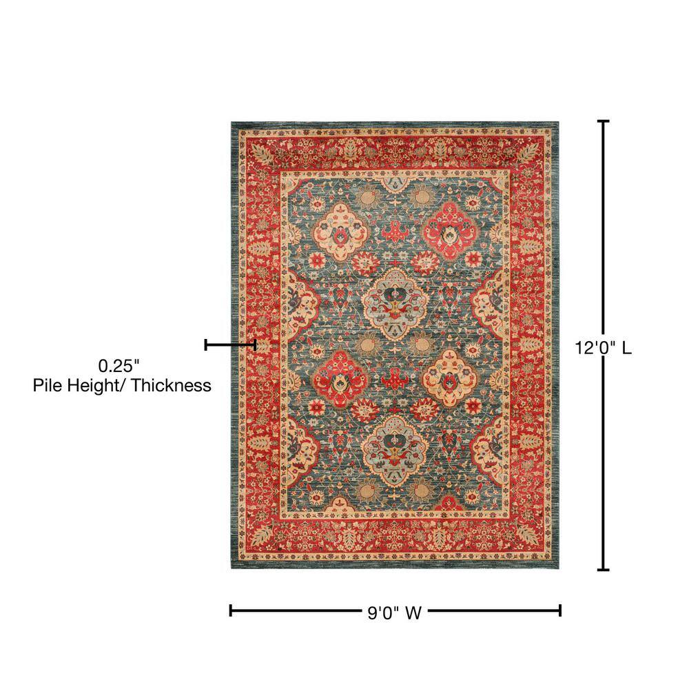 Kenitra Classic Ruby Red 9' x 12' Hand-Knotted Reversible Area Rug