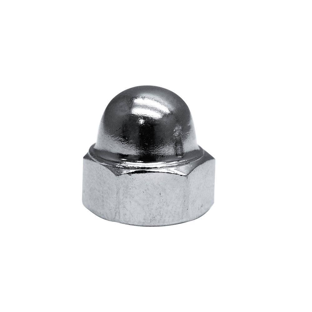 thumbnail interactive-video image 1 of Chrome Dome Acorn Nuts 6mm X 1.0 Thread – 10mm Wrench Size, JIS Moto, Made In Japan, 6-Pack? 1 of 3