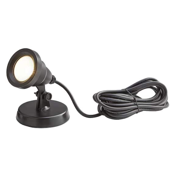 450 Lumen 1-Light Integrated LED Black Low Voltage Pond Light