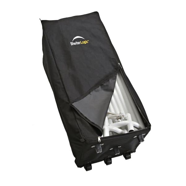 ShelterLogic 1 ft. W x 3 ft. D Store-IT Canopy Rolling Storage Black Bag with Heavy-Duty Nylon Fabric and Heavy-Duty Wheels