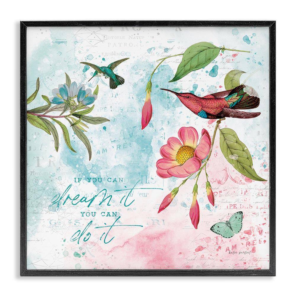Inspirational Dream & Do It by Katie Pertiet Black Framed Animal Giclee Art Print 17 in. x 17 in. price history on PriceWatchPro