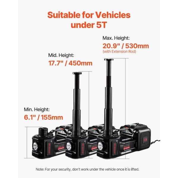 SKYSHALO Electric Car Jack, 5 Tons /11000 lbs., Electric Scissor