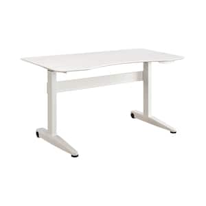 Talbott 59.13 in. Rectangular White Steel Standing Desk with Adjustable Height