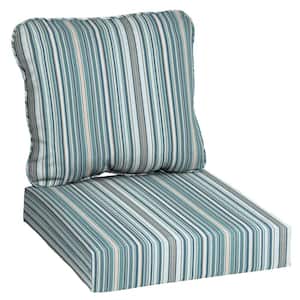 24 in. x 22 in. Charleston Stripe Deep Seating Outdoor Lounge Chair Cushion