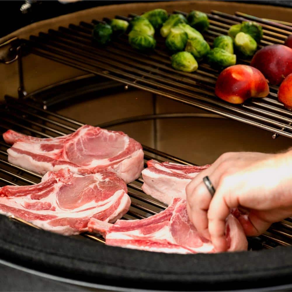Blaze Red 18-Inch Ceramic Charcoal Grill with Smoker