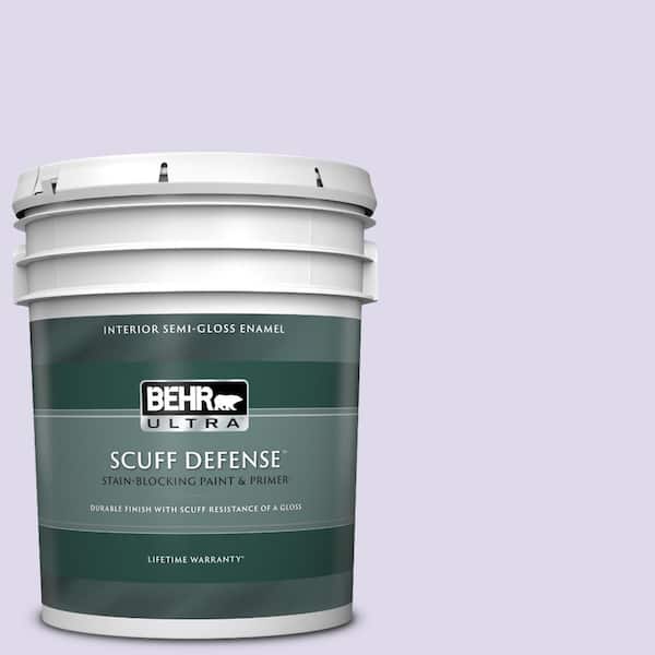 BEHR ULTRA 5 gal. #640A-2 Misty Violet Extra Durable Semi-Gloss Enamel Interior Paint & Primer