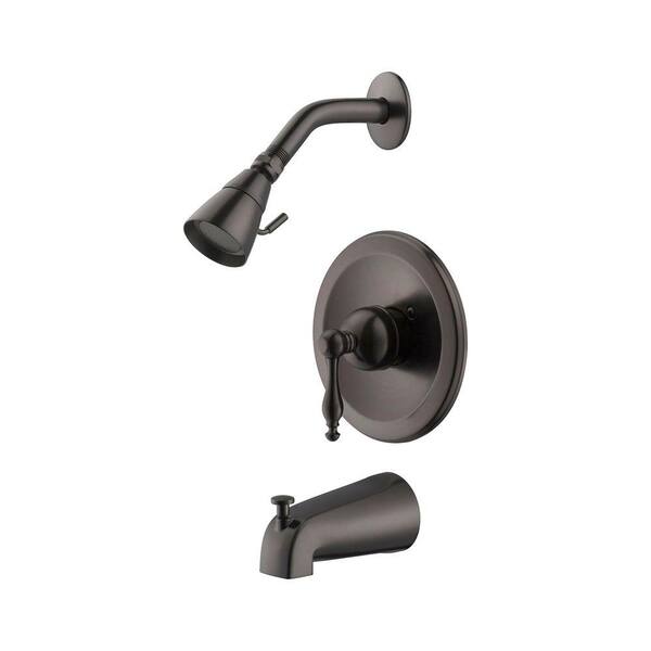 Design House Saratoga Single-Handle 2-Spray Tub and Shower Faucet in Brushed Bronze (Valve Included)