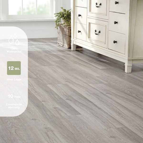 Sope Creek Oak 12 MIL x 7.1 in. W x 48 in. L Click Lock Waterproof Luxury Vinyl Plank Flooring (23.4 sq. ft./case)