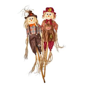 60 in. Scarecrow on Stake (Set of 2)
